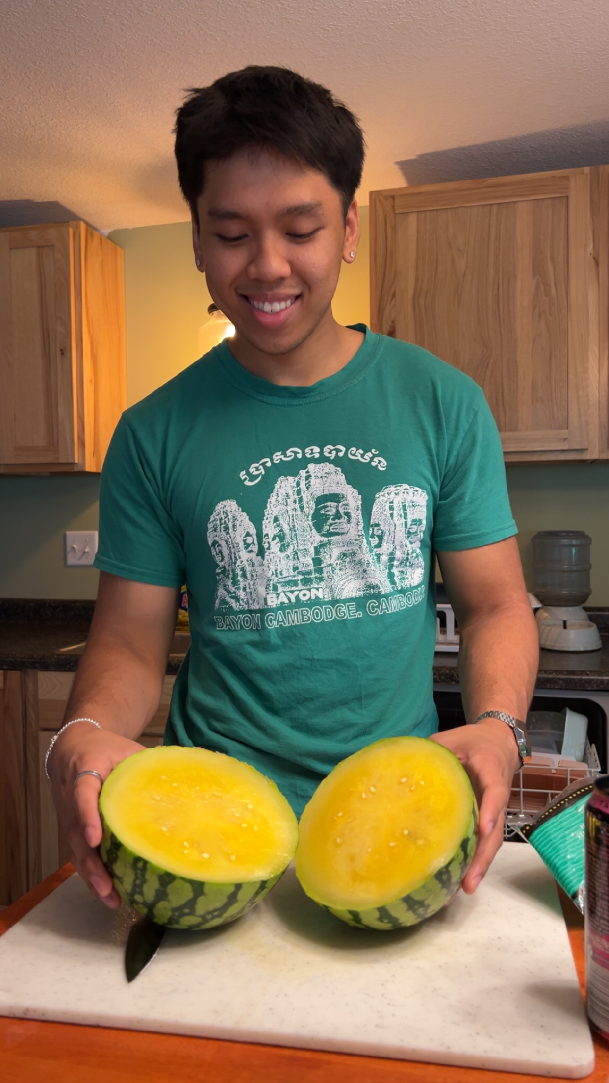 Victory holding a watermelon